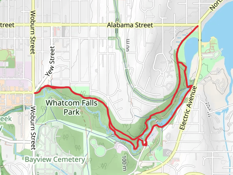 Whatcom Creek Greenway and Whatcom Falls Park Loop