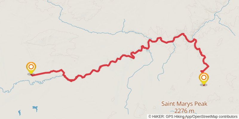 Continental Divide Trail alt 18 Map