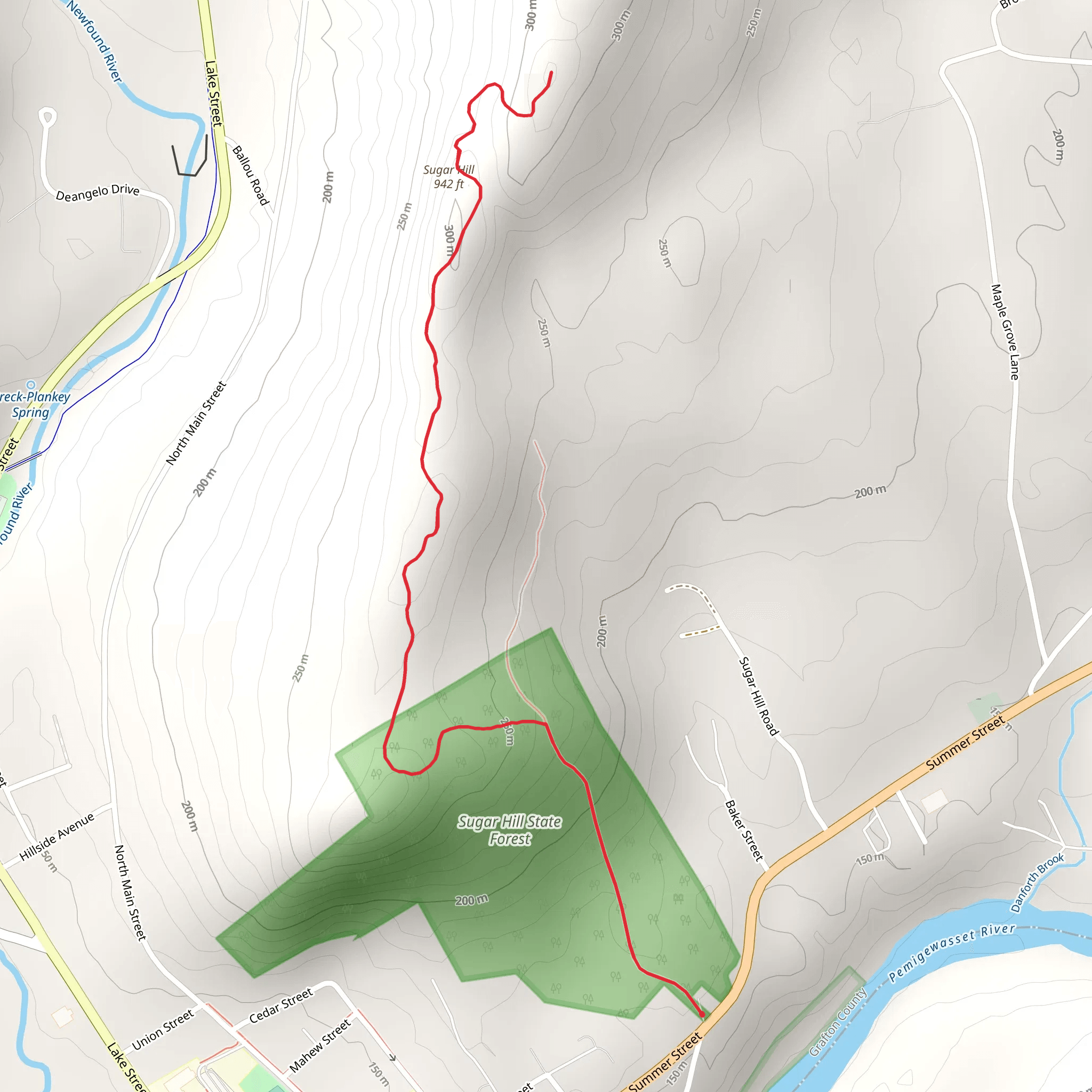 Sugar Hill State Forest mobile static map