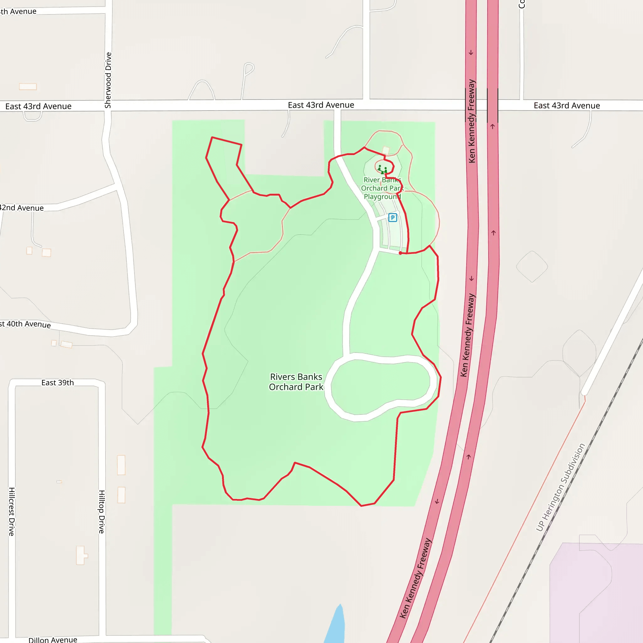 Rivers Banks Orchard Park Loop mobile static map