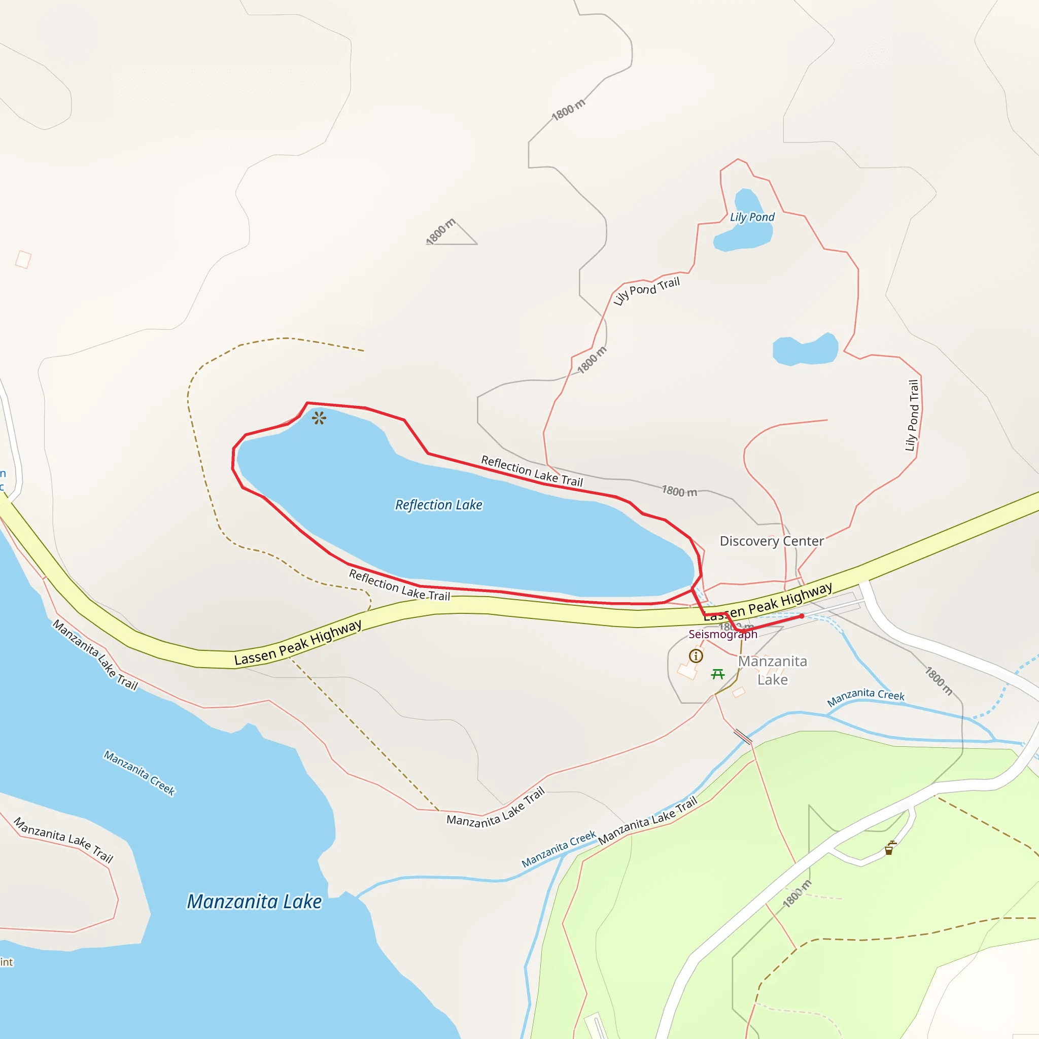 Reflection Lake Trail mobile static map
