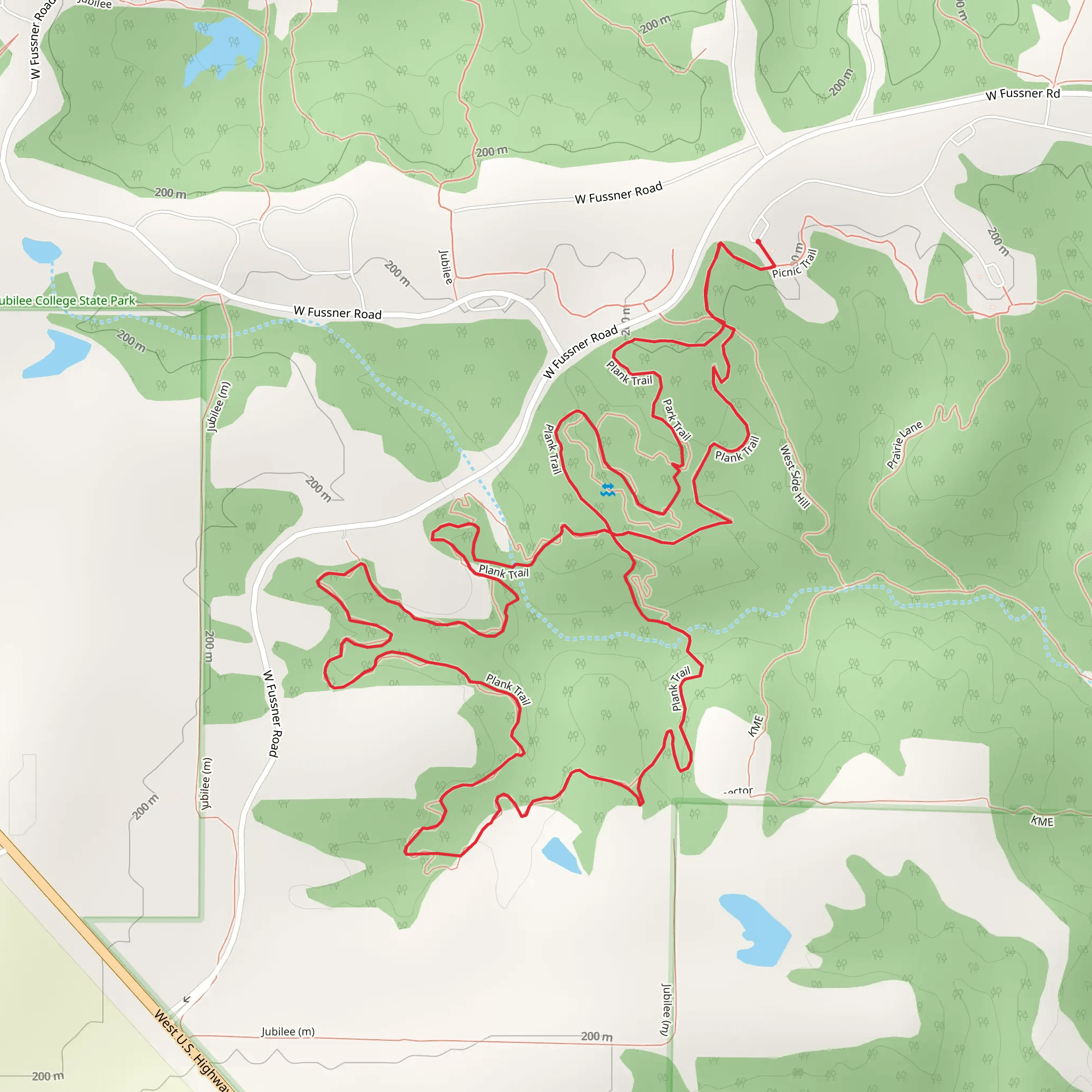 Plank Loop Trail mobile static map