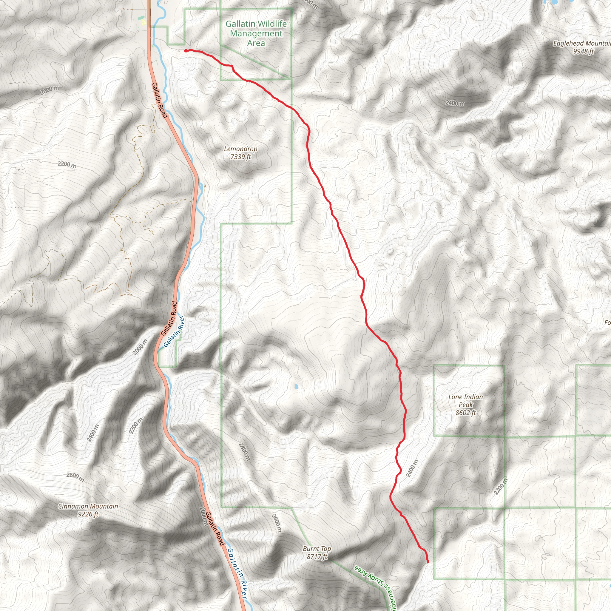Porcupine Meadows via Grizzly Loop Trail mobile static map