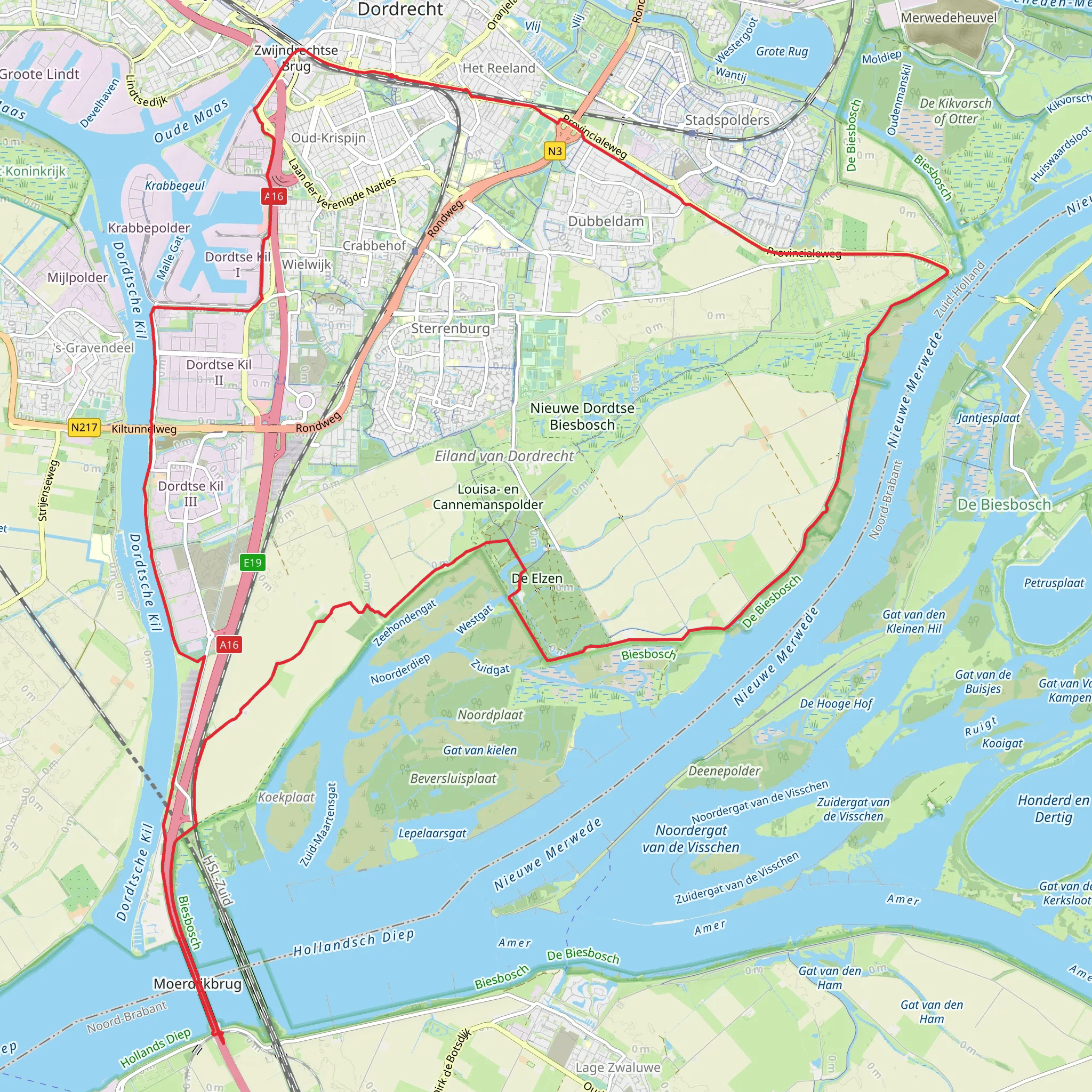 Viersprong, Tussen de Bruggen and Wilhelminahaven Loop mobile static map