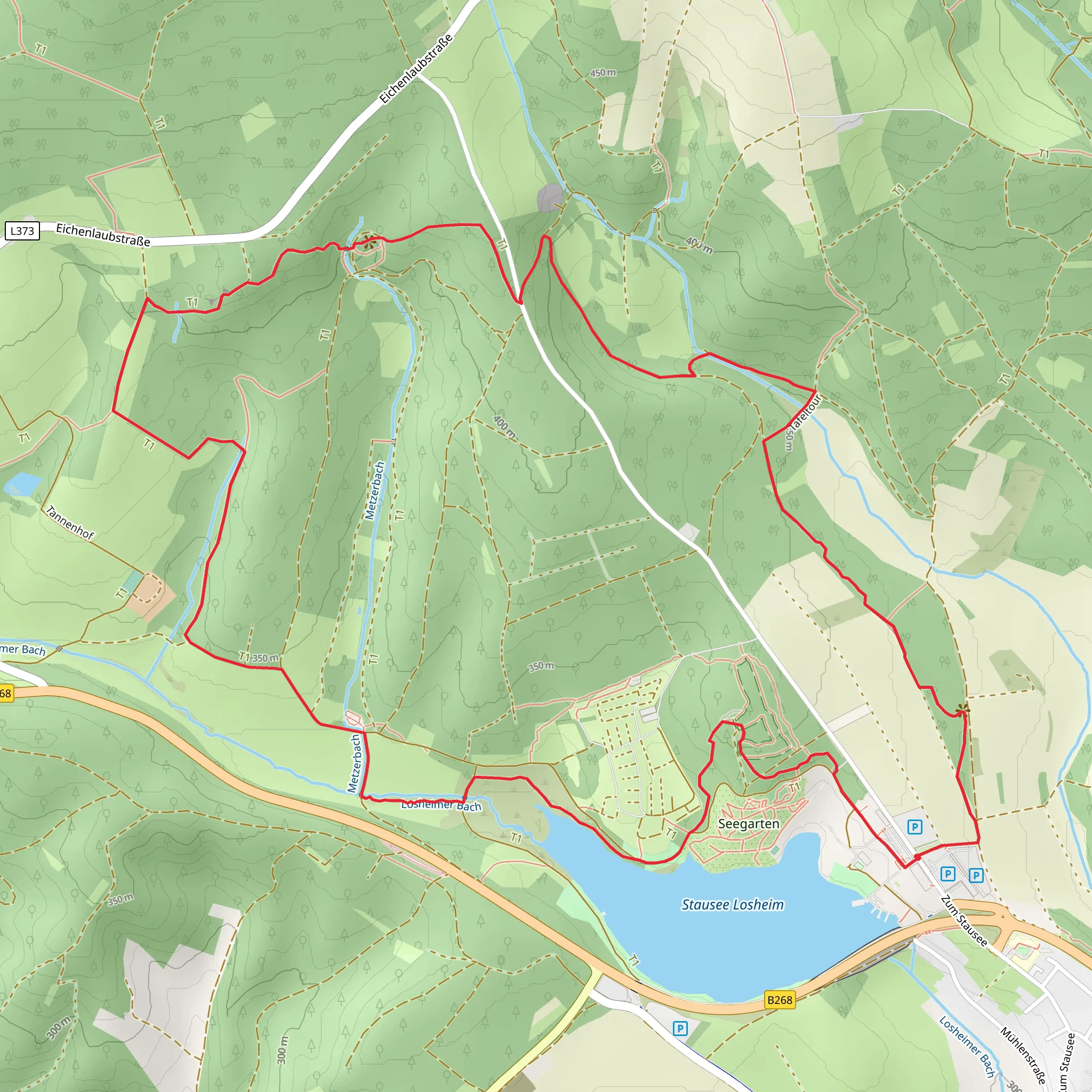 Stausee Tafeltour Loop mobile static map