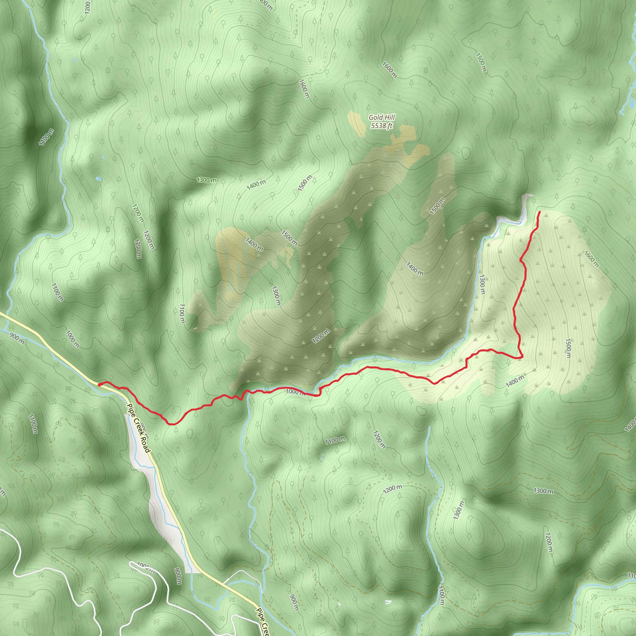Noisy Creek Trail mobile static map