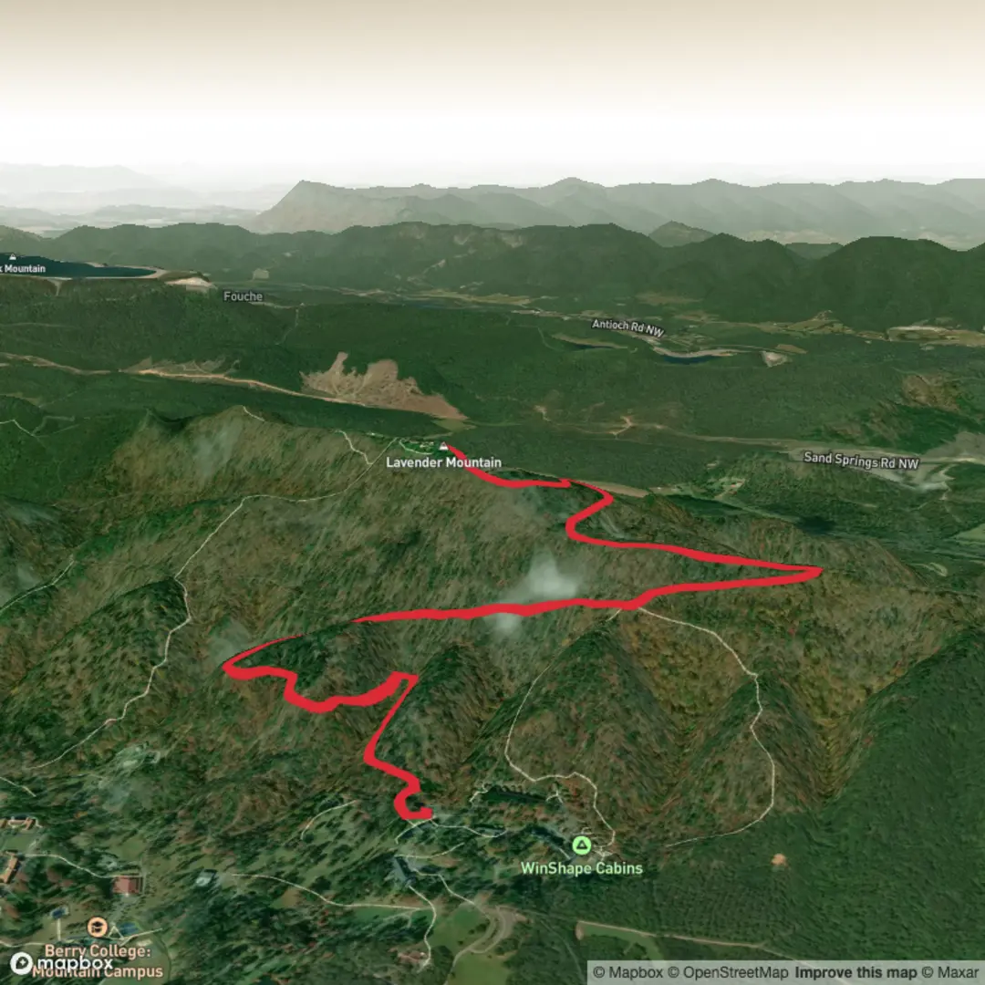 An image depicting the trail Lavender Mountain Trail and its surrounding area.