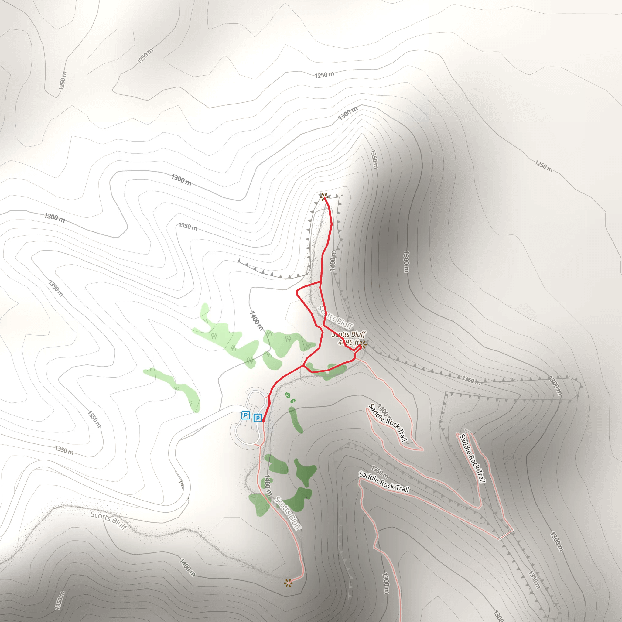 Scotts Bluff Loop mobile static map