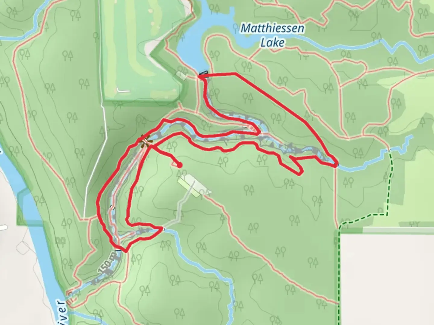 An image depicting the trail Bluff and Canyon Loop Trail and its surrounding area.