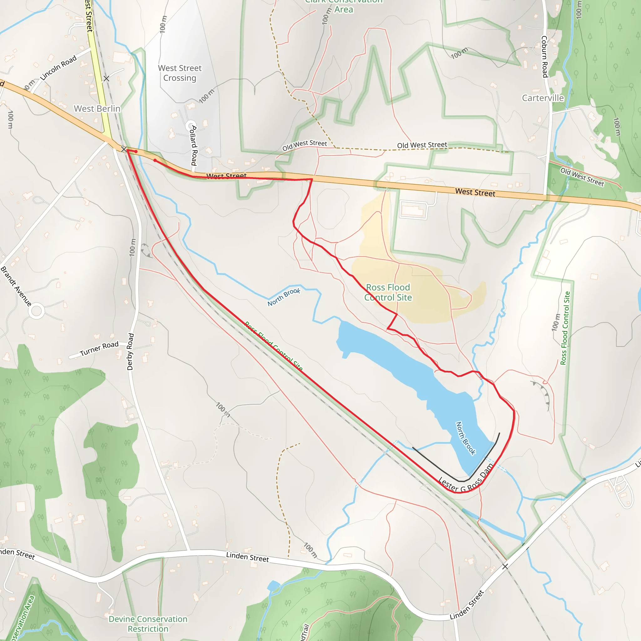 North Brook Loop mobile static map