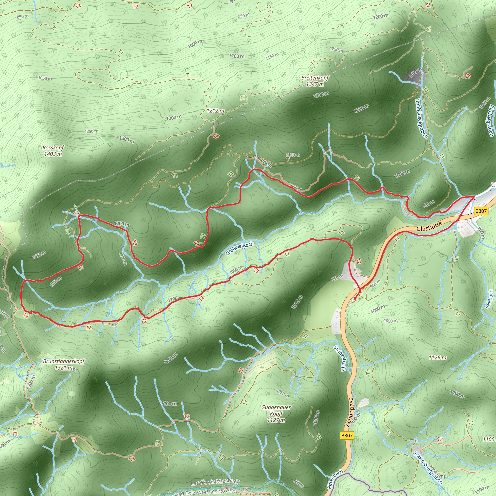 Achenpass and Mitterhütte Loop mobile static map