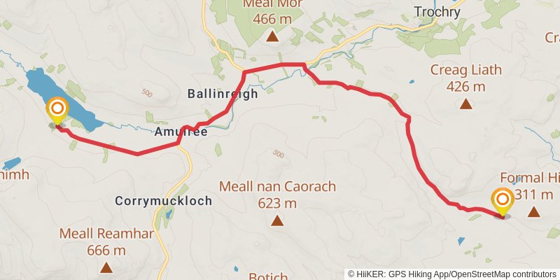 St Columba's Way stage 13 Map