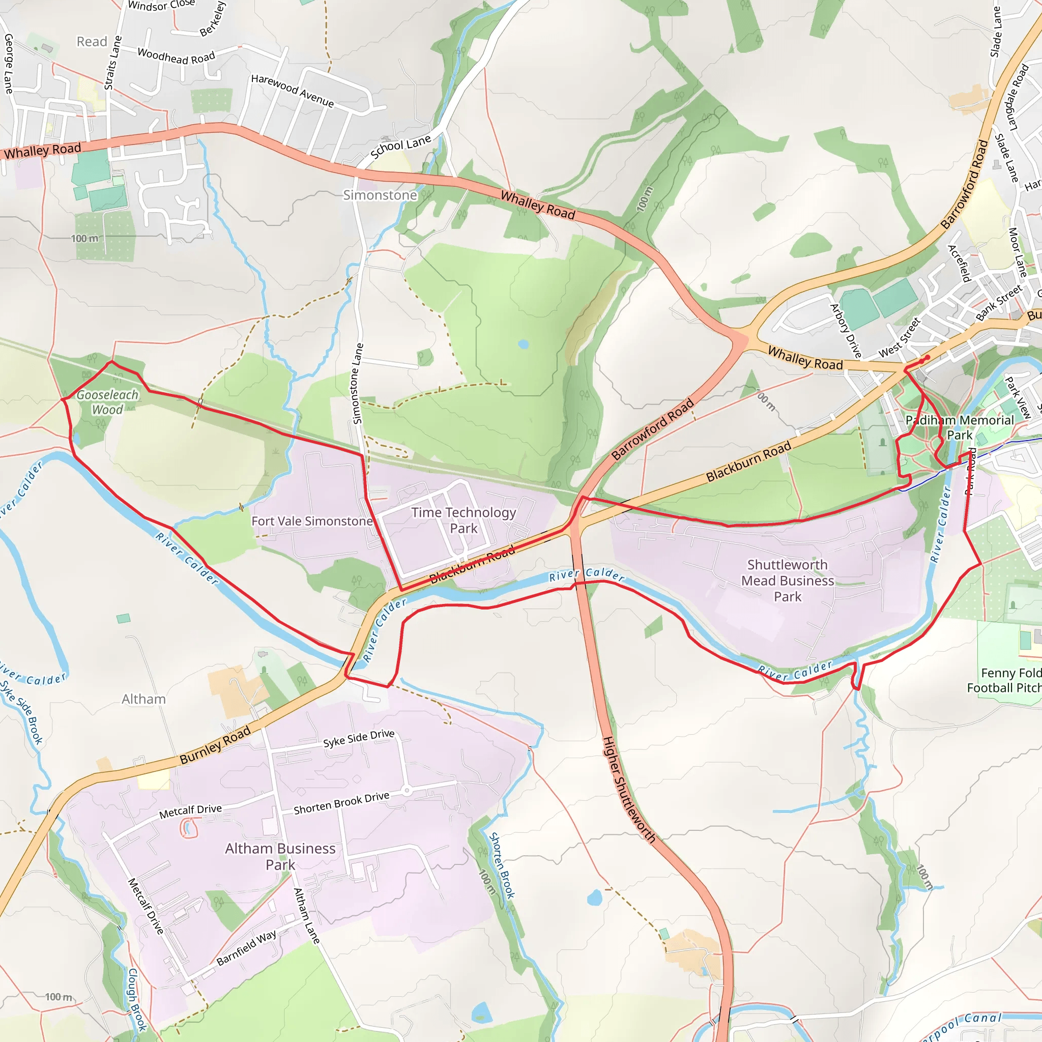 Padiham Walk mobile static map