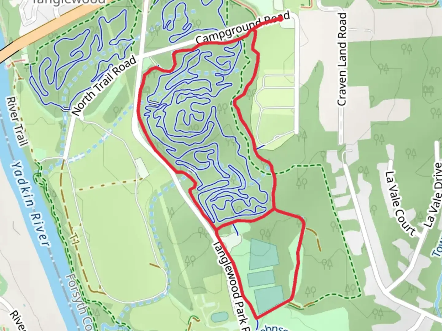 An image depicting the trail Multi-use Loop Trail - Campground Road and its surrounding area.