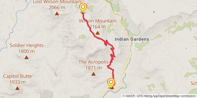 Wilson Mountain Trail stage 2 Map