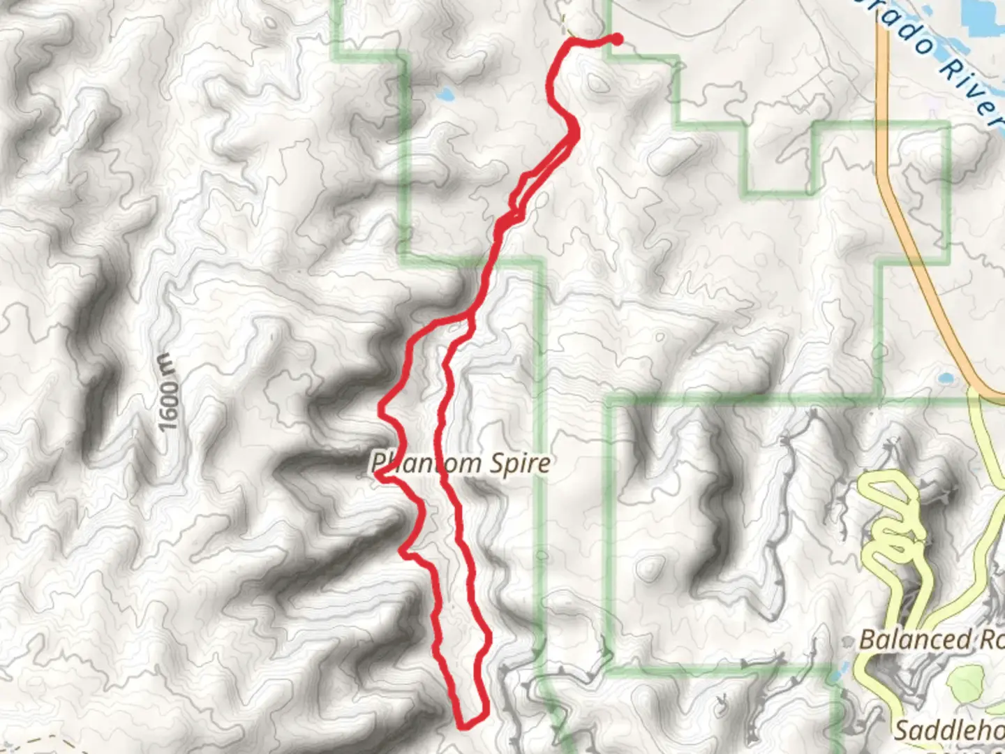 An image depicting the trail D3 Devils Canyon Trail Loop and its surrounding area.