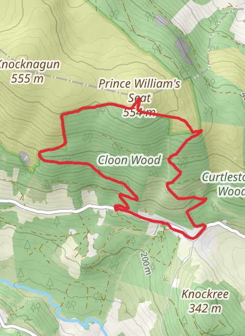 Hike on Cloon Wood Loop mobile static map