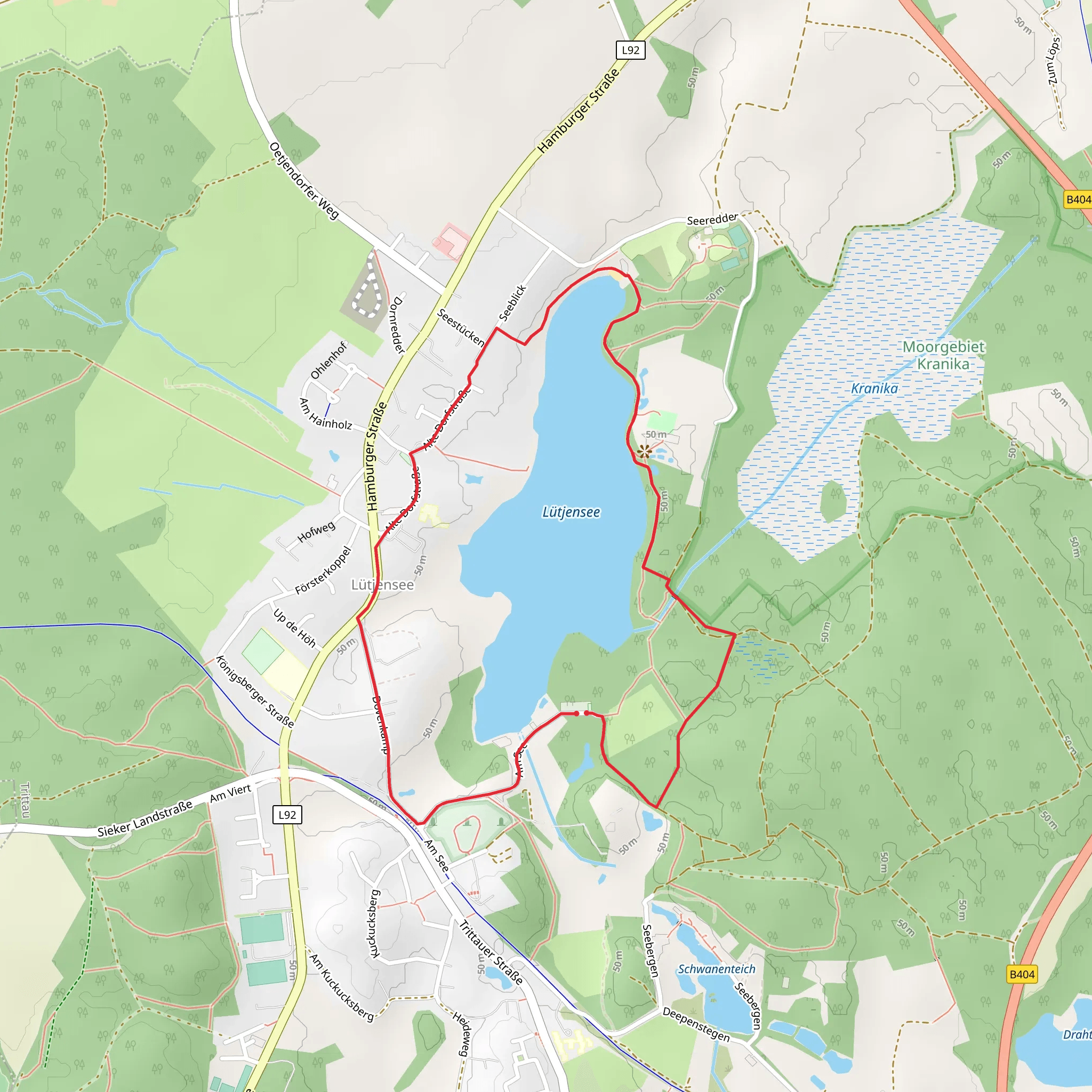 Lütjensee Loop mobile static map