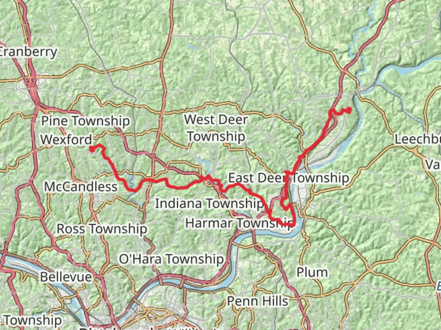 An image depicting the trail Rachel Carson Trail and its surrounding area.