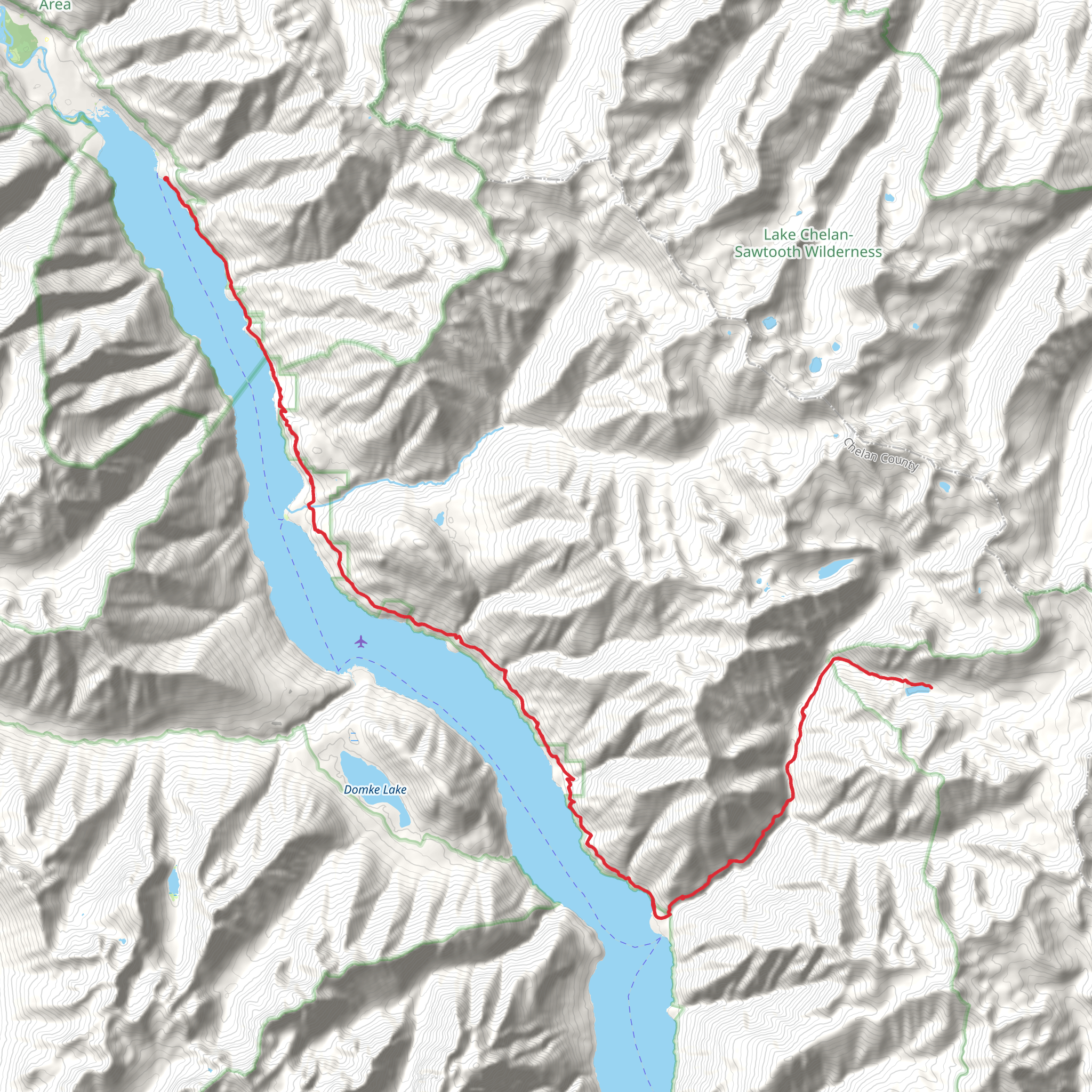 Prince Creek to Cuba Lake via Lakeshore Trail mobile static map