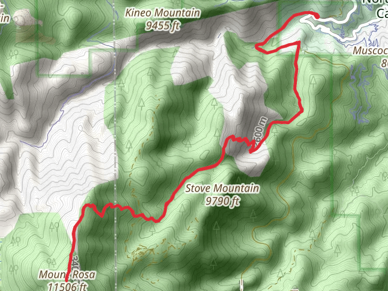 Mount Rosa via Gold Camp Road