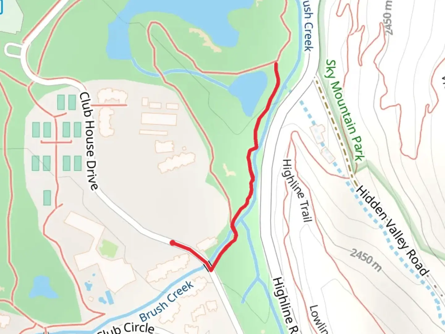 An image depicting the trail Brush Creek and its surrounding area.