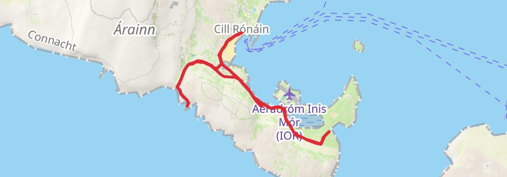 Connemara and the West of Ireland 8-Day Challenging Tour (Hillwalk Tours) stage 2 Map