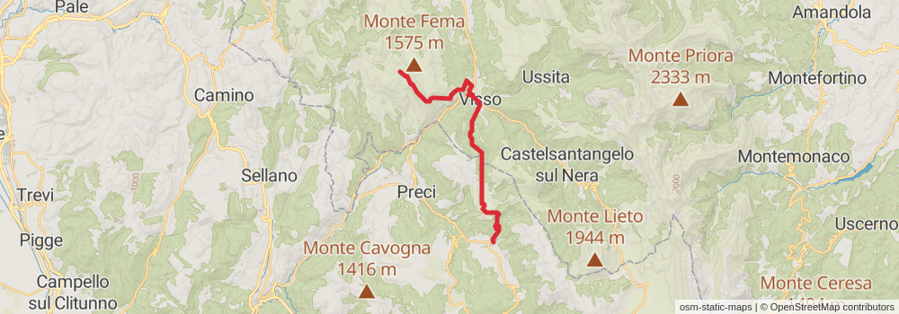 Sentiero Italia - Apennines Section stage 41 Map