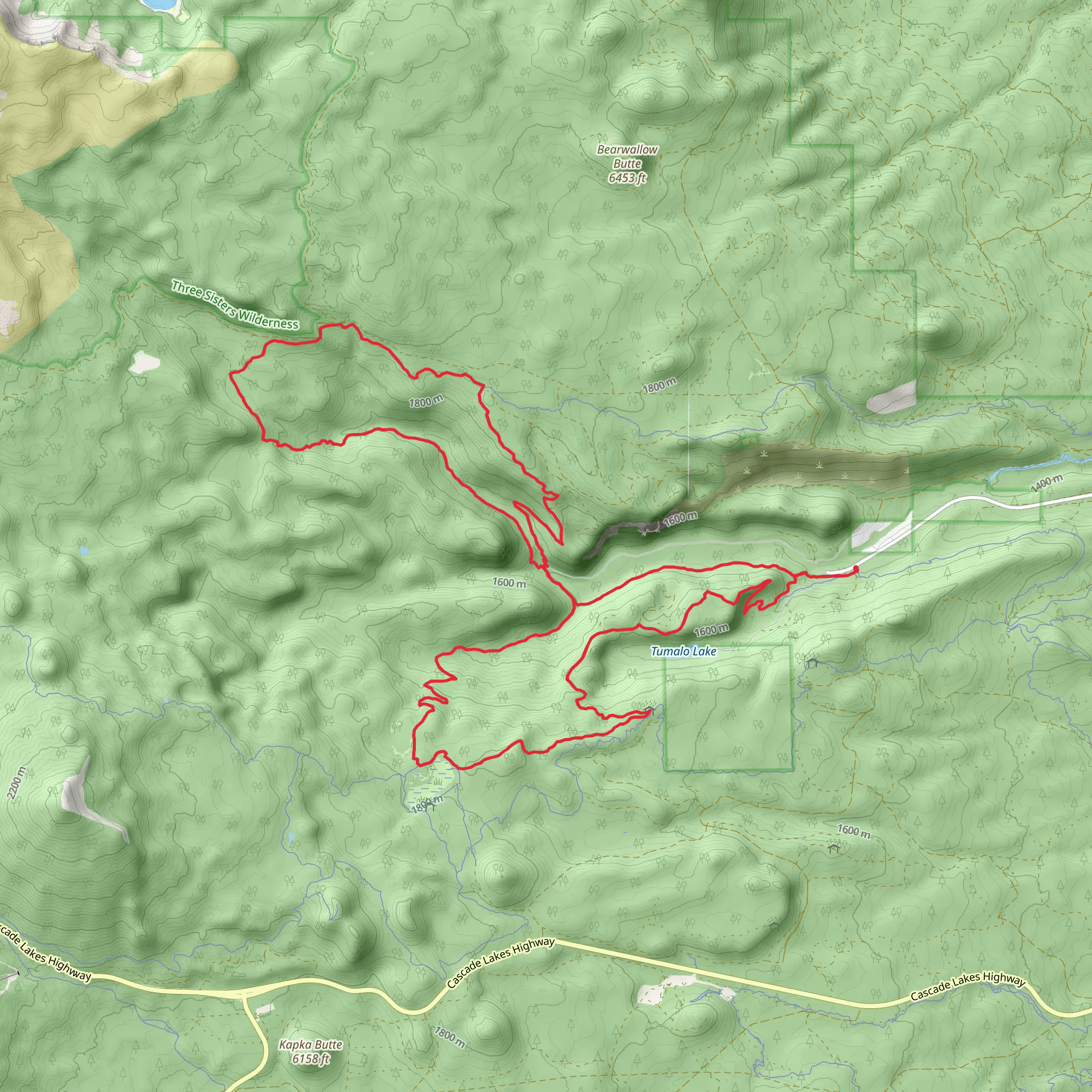 Tumalo Ridge and Creek Loop Trail mobile static map