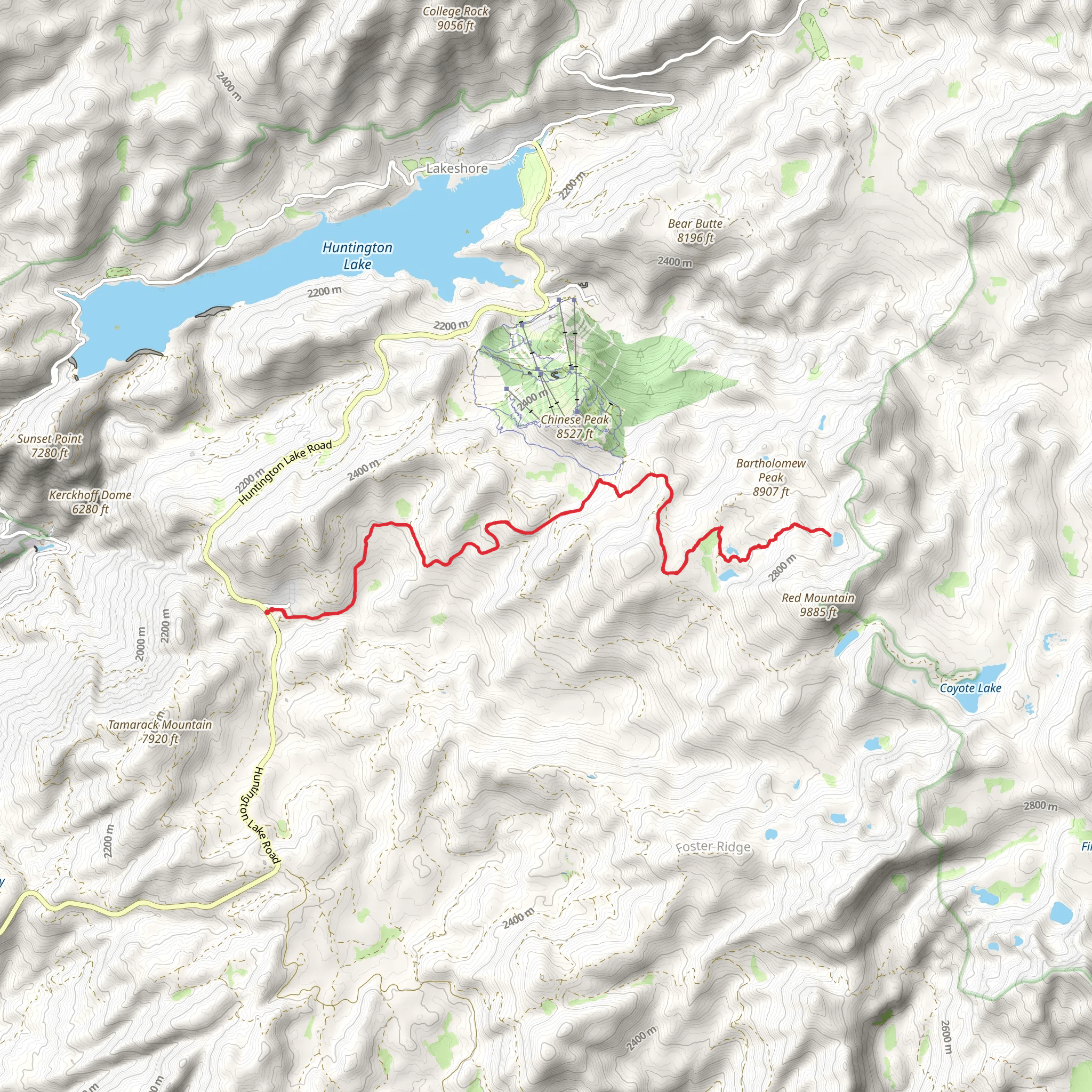 Strawberry Lake Trail mobile static map