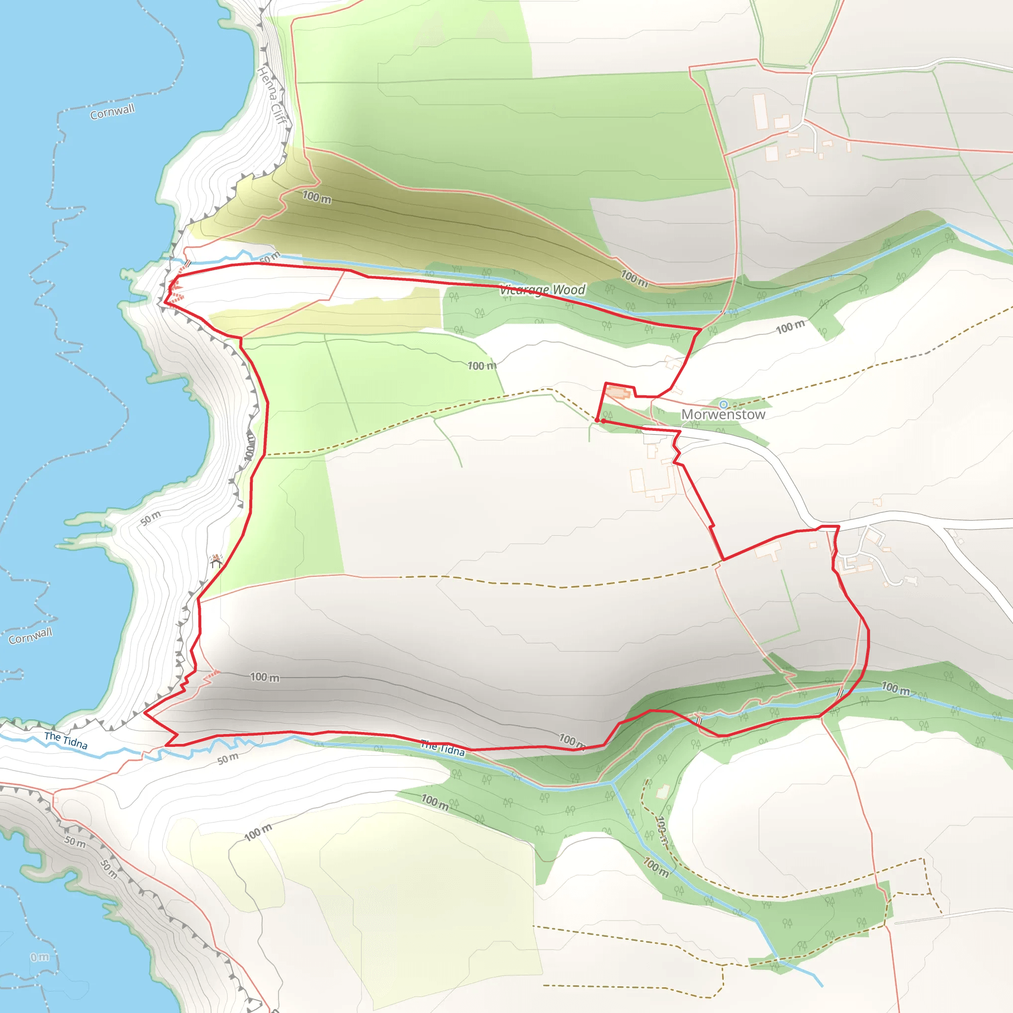 Hawker's Hut Walk mobile static map