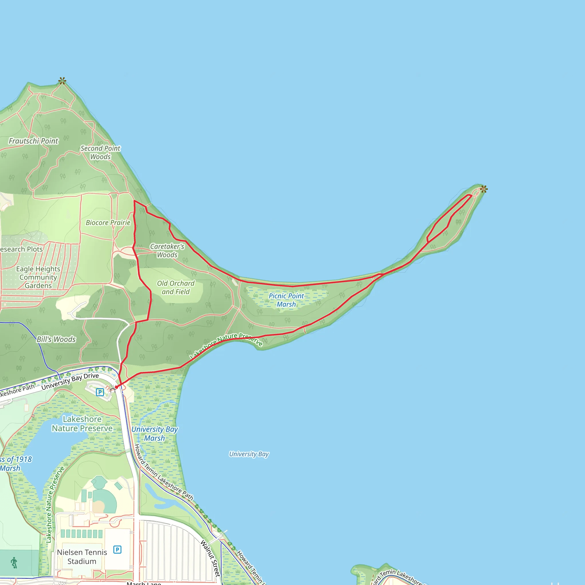 Caretaker's Woods Loop mobile static map