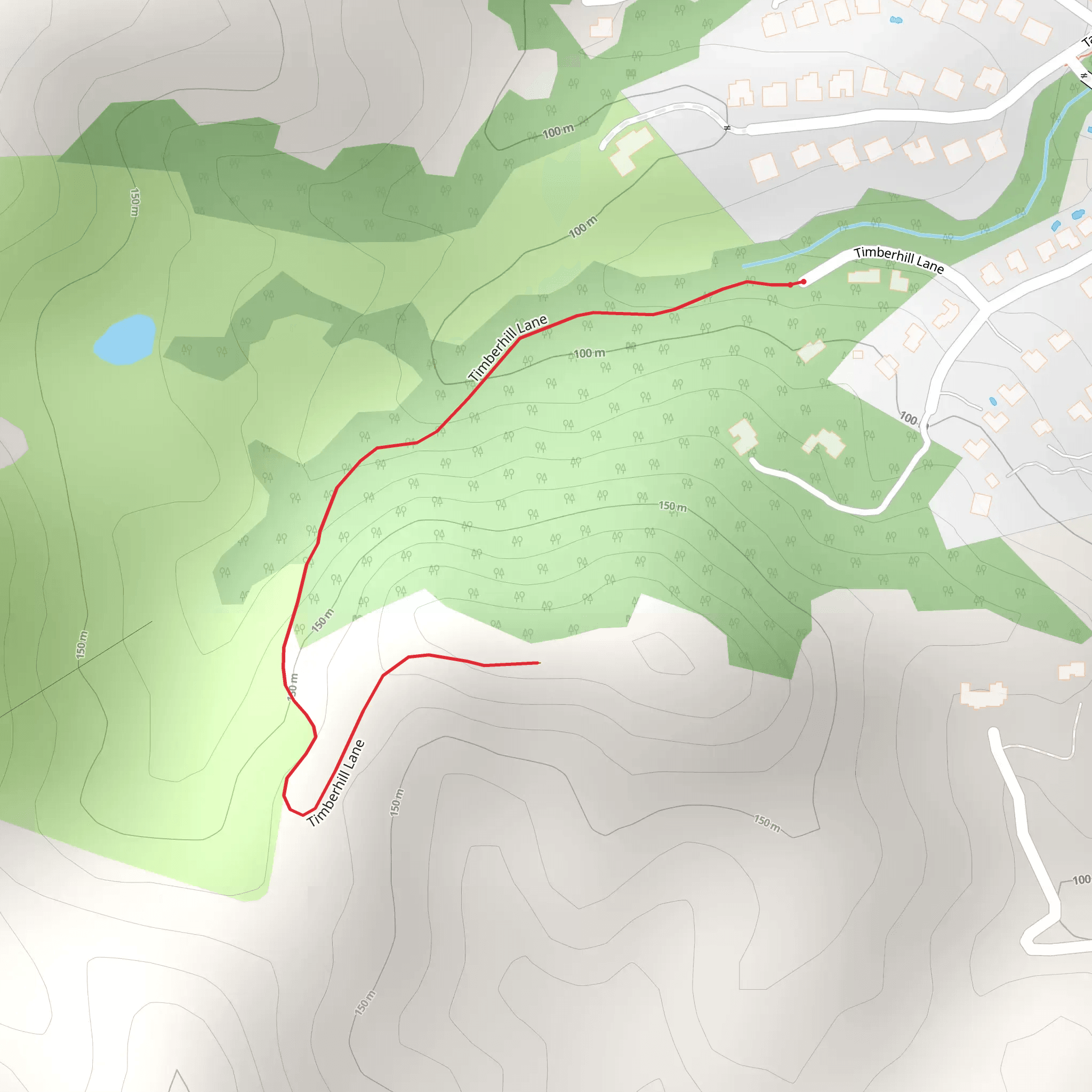 Timberhill Lane mobile static map