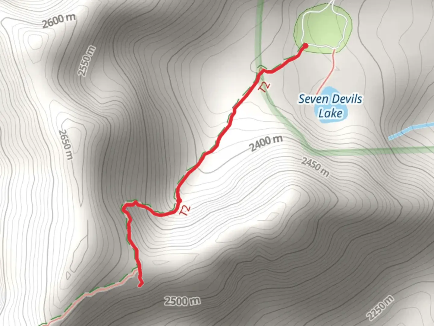 An image depicting the trail Mirror Lake Overlook via Sheep Lake Climber's Route and its surrounding area.