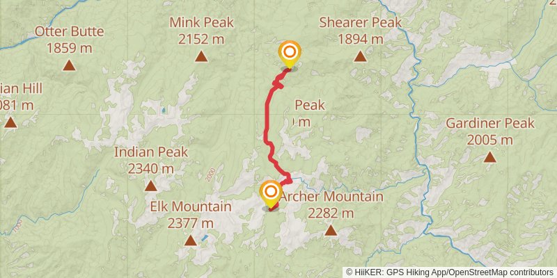 Idaho Centennial Trail stage 42 Map