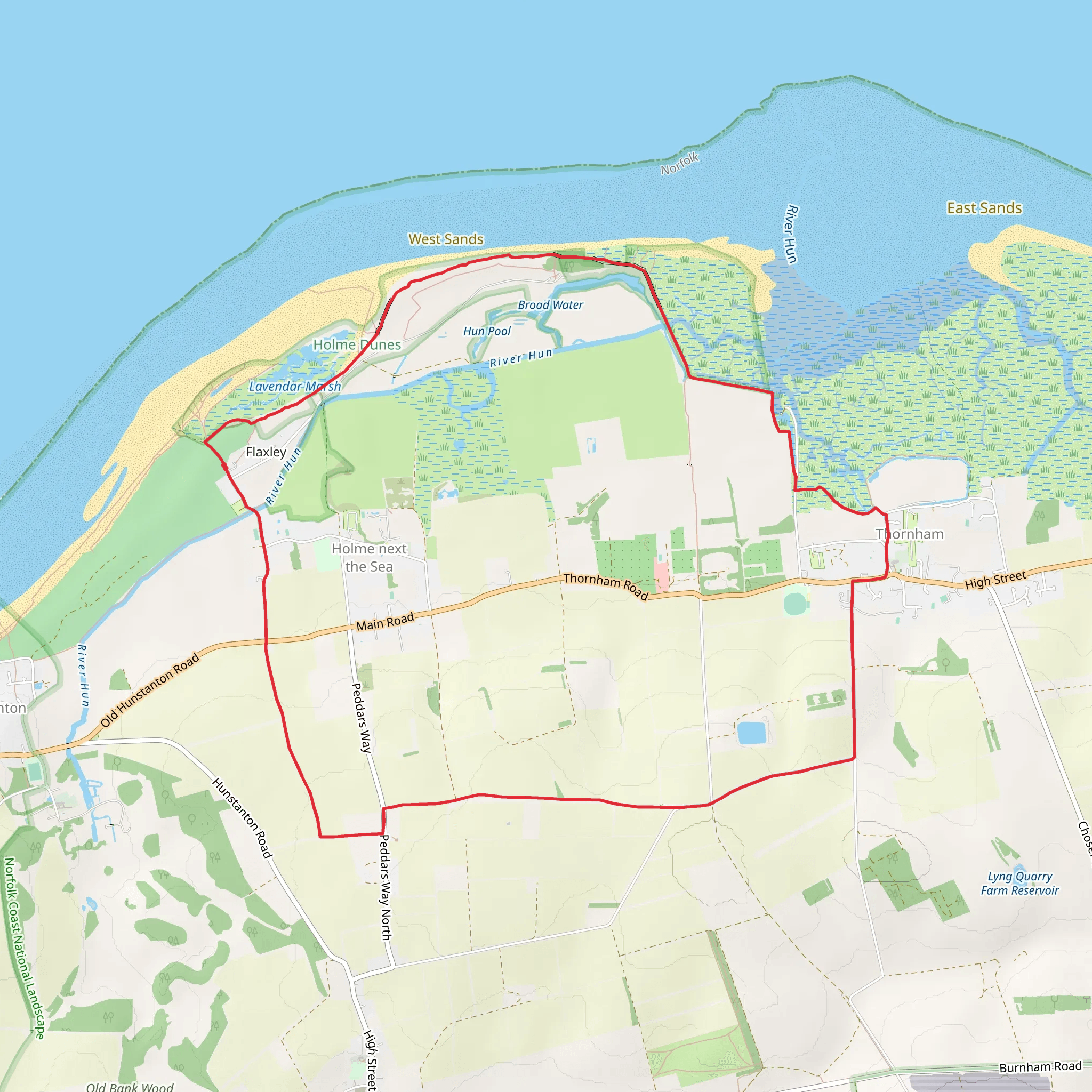 Holme next the Sea and Thornham mobile static map