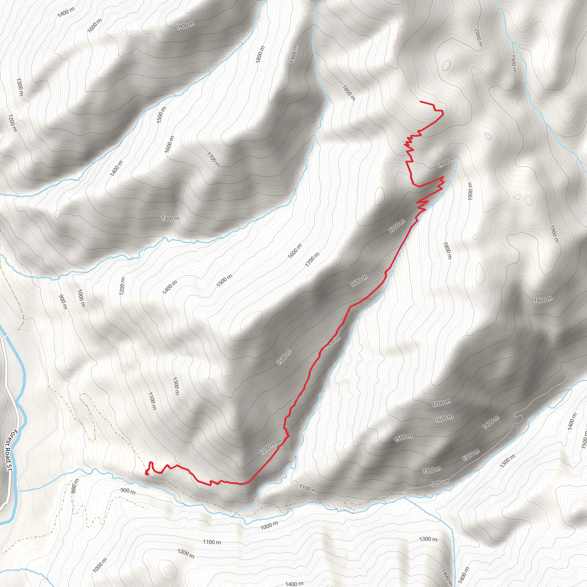 Honeymoon Creek mobile static map