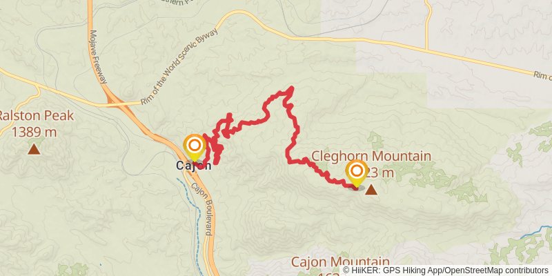 Cleghorn Ridge Trail stage 2 Map