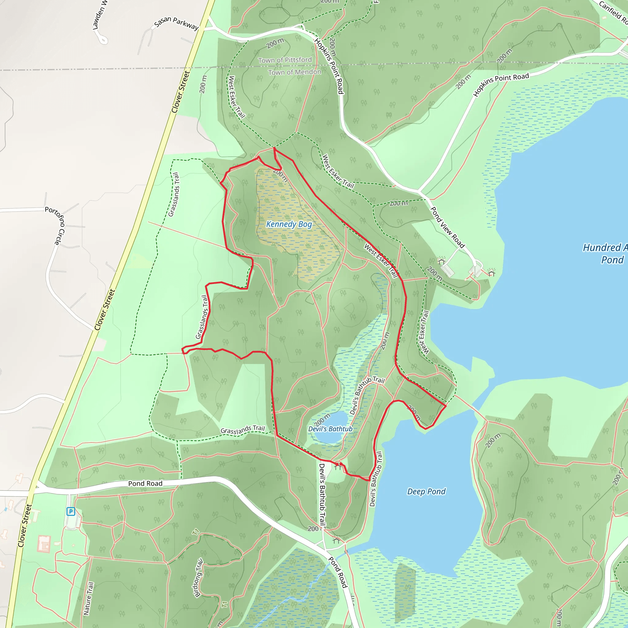 Grasslands Loop Trail mobile static map