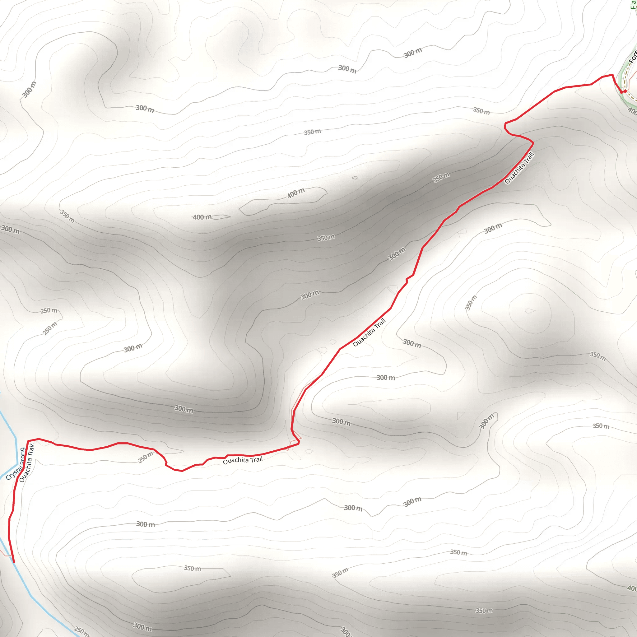 Ouachita Trail Short mobile static map