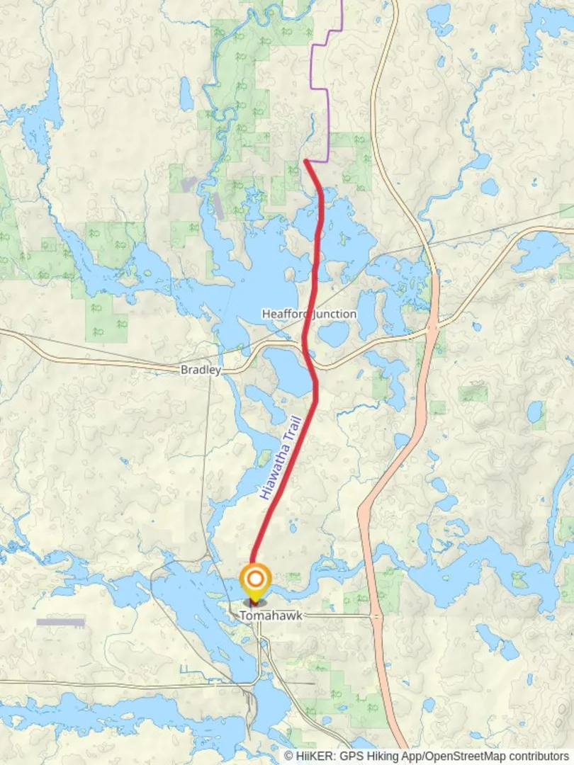 Hiawatha and Bearskin State Trail Tomahawk Lincoln County Wiscon