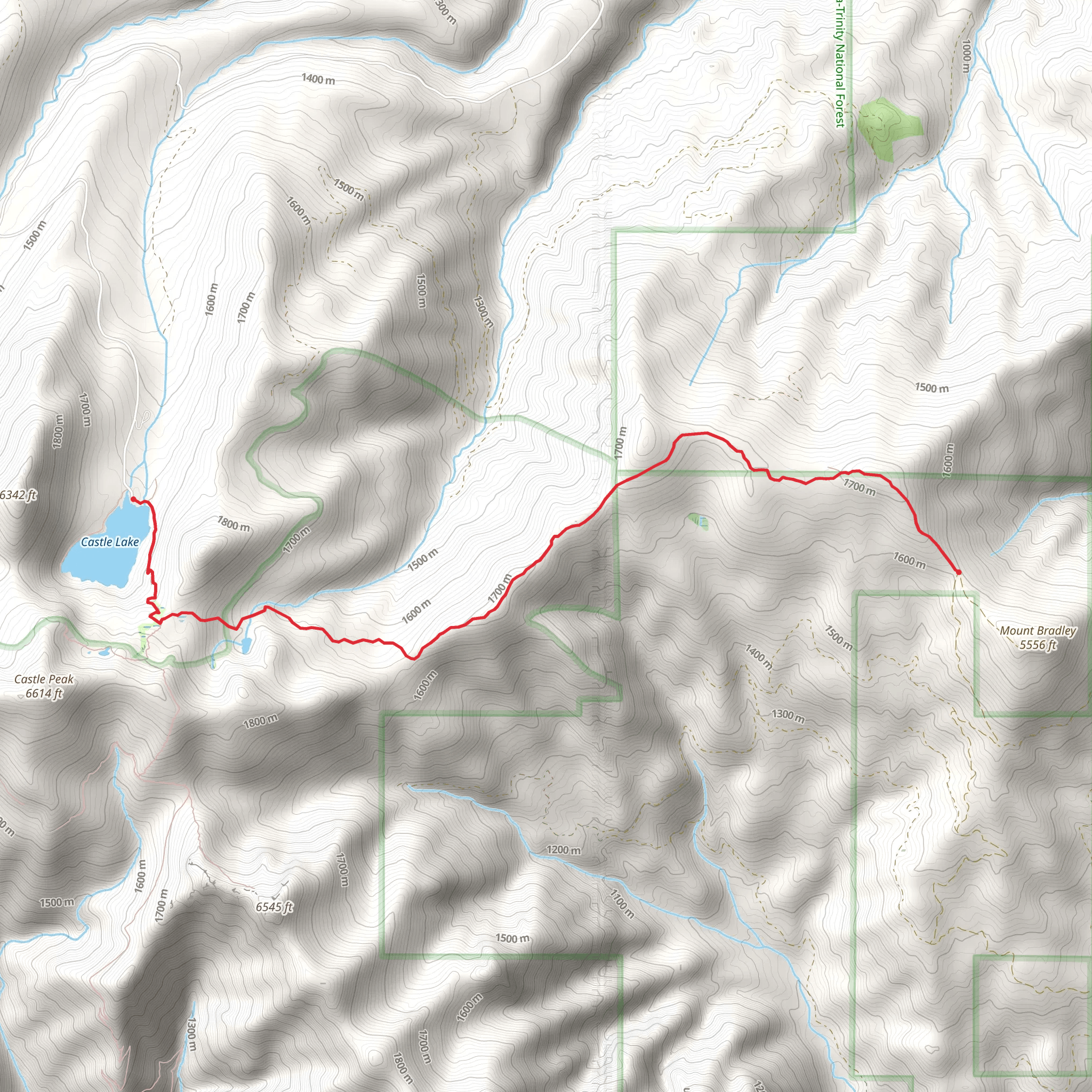 Castle Lake Trail mobile static map