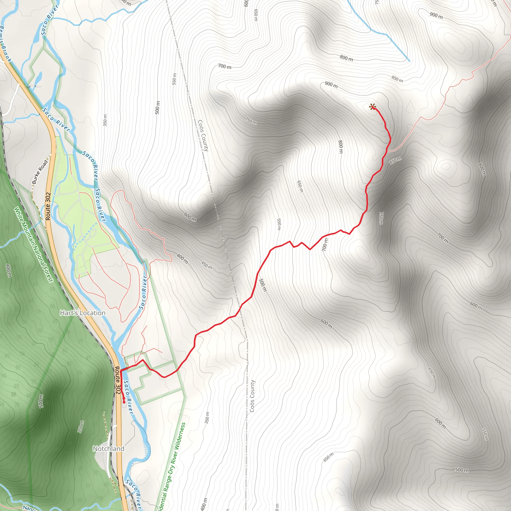 Mount Crawford via Davis Path mobile static map