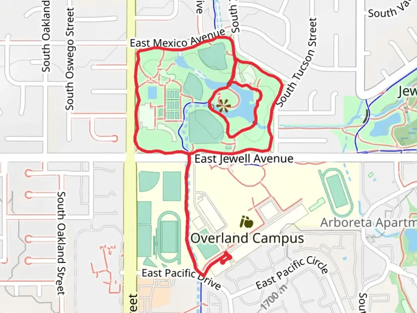 An image depicting the trail Utah Park Loop and its surrounding area.