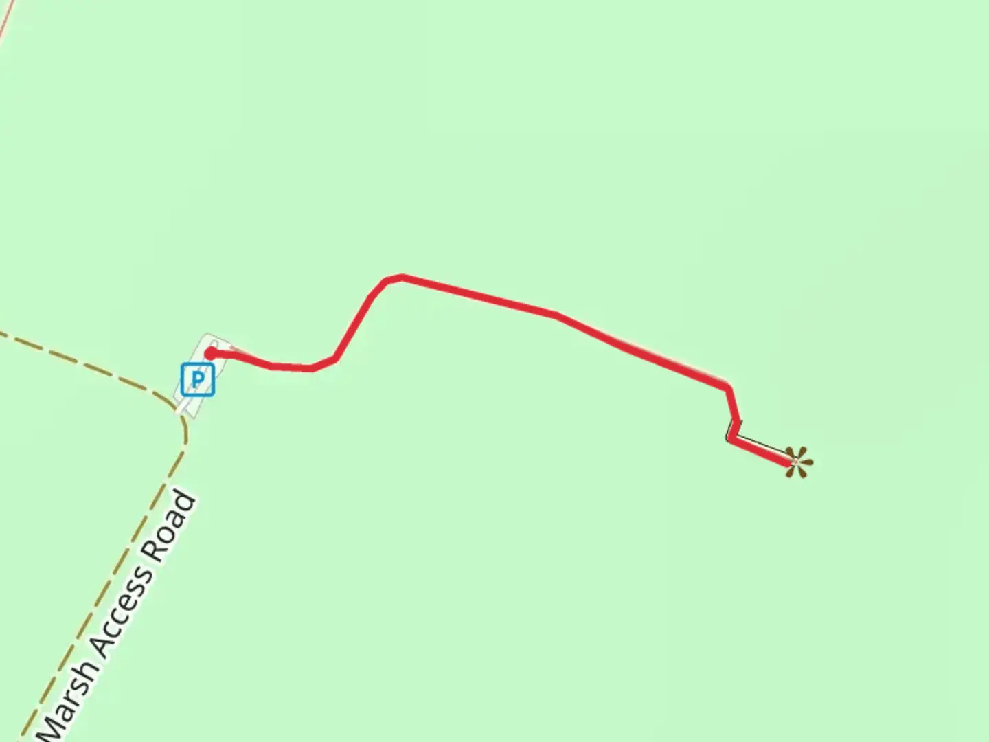 An image depicting the trail Guarding Point Lane and its surrounding area.