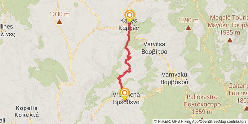 E4 - Peloponnes stage 10 Map