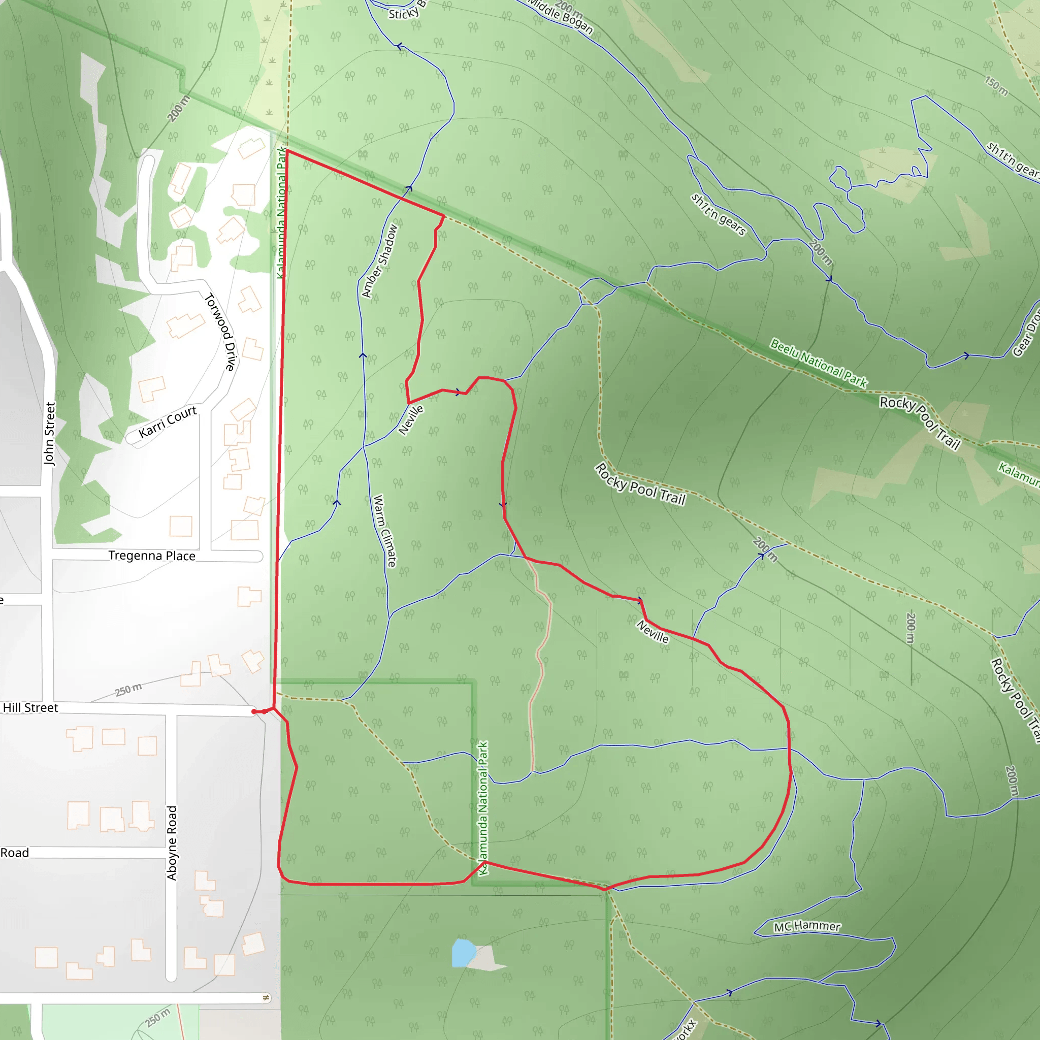 Hill Street Walk mobile static map