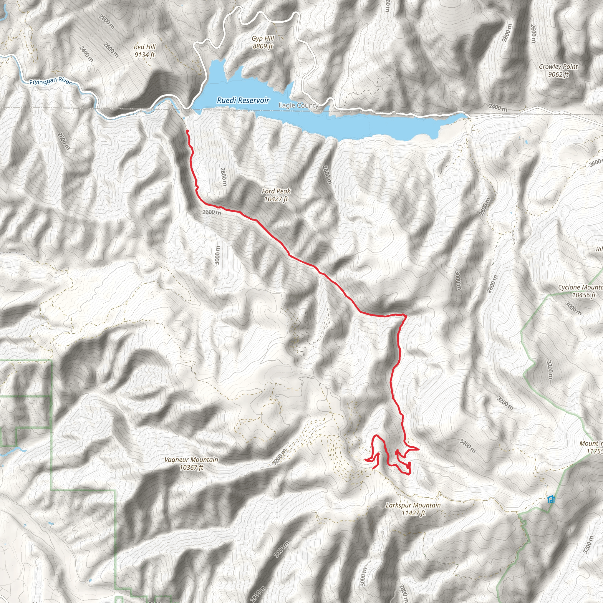 Rocky Fork Trail mobile static map