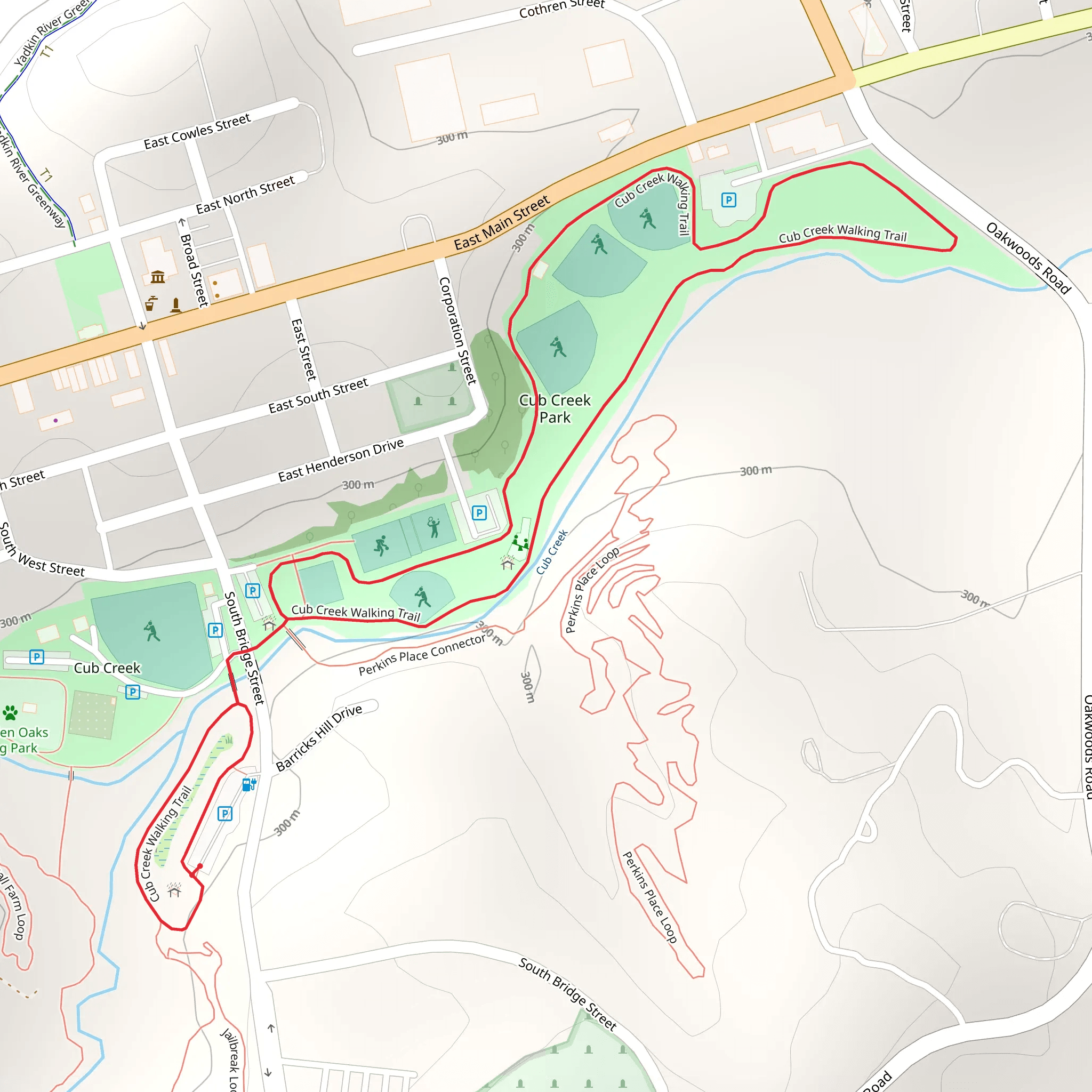 Cub Creek Walking Loop Trail mobile static map