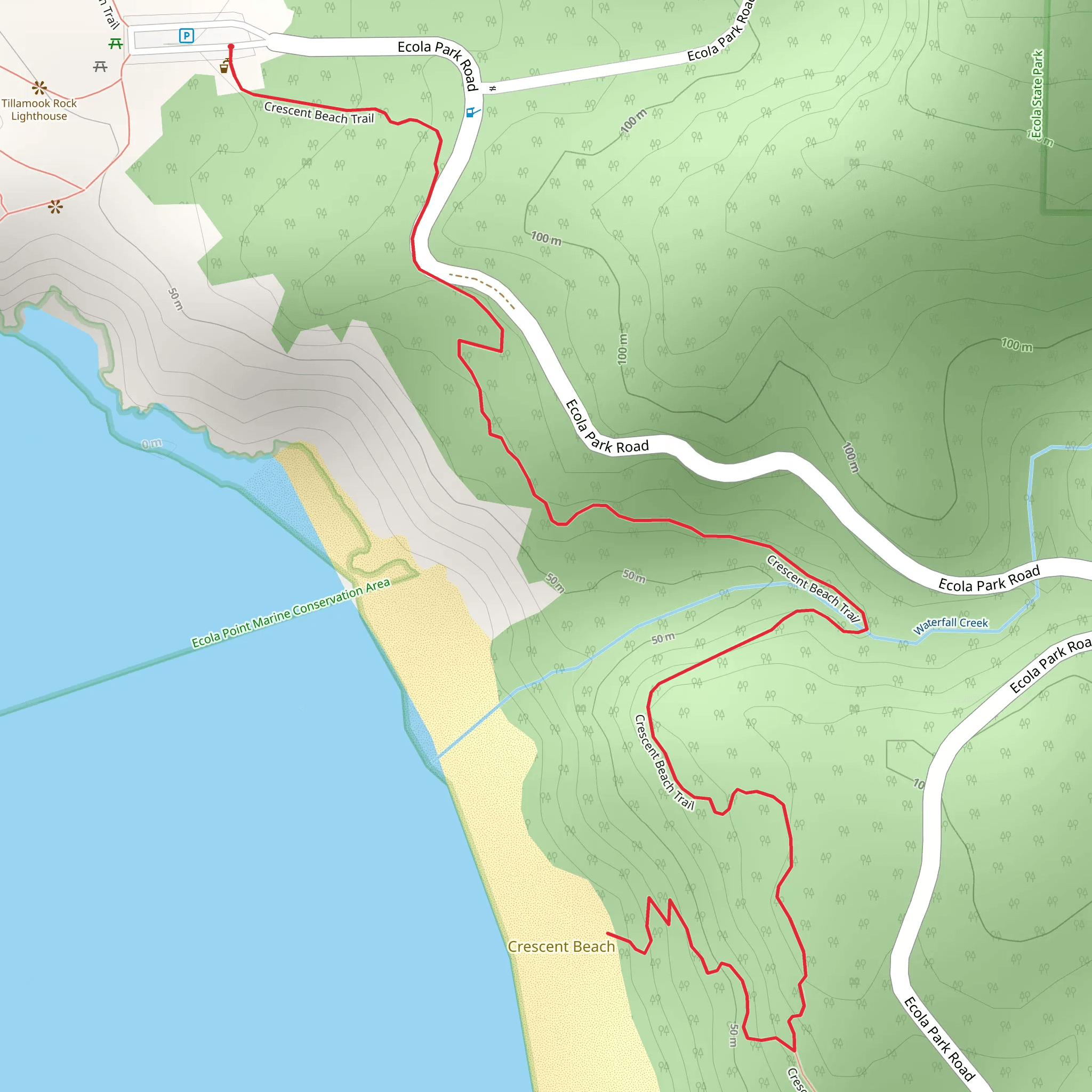 Crescent Beach Trail mobile static map